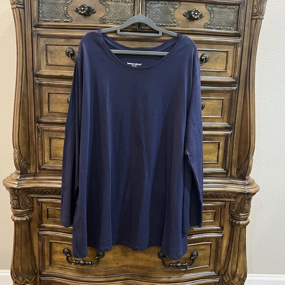 New 3 Woman Within Plus Size Tops 2X & 2X Petite 26 28 L/S NWOT Red Blue Black - Picture 5 of 9